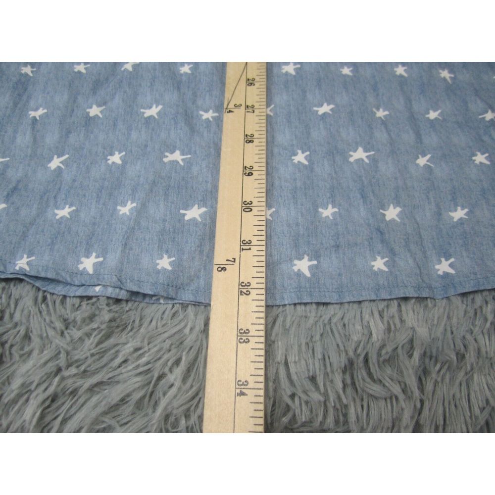 Tipsey Elves Shirt Mens Large Blue Button Down Casual Collared Short Sleeve - Picture 7 of 8